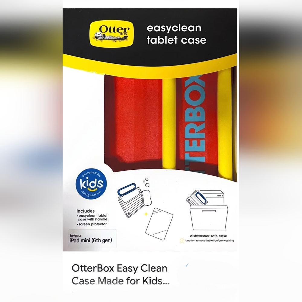 OtterBox EasyClean Red and Yellow Tablet Case for Kids